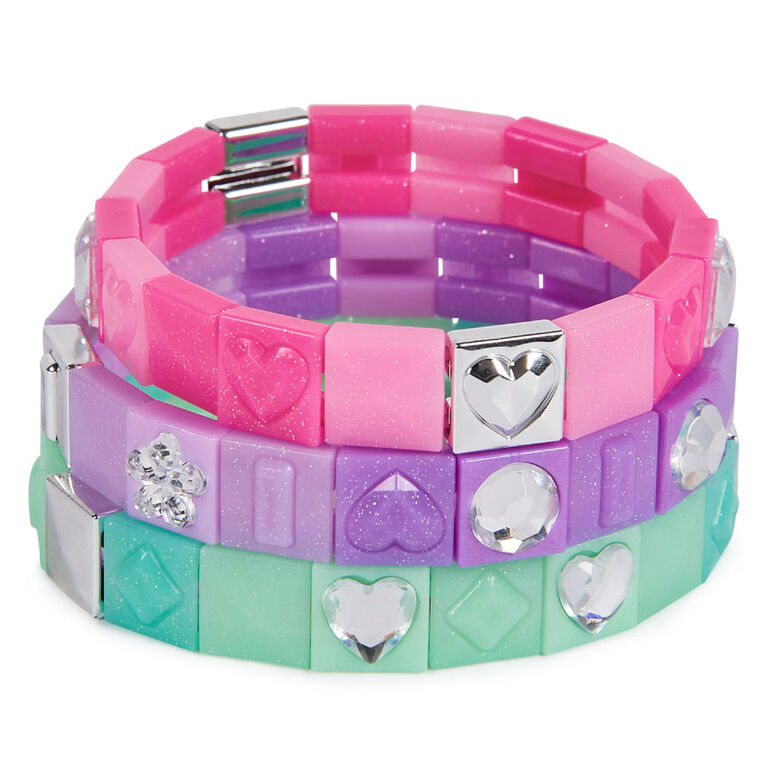 Cool Maker PopStyle Bracelet Maker Expansion Pack, 50+ Gem Beads, 3 Friendship Bracelets, Bracelet Making Kit, DIY Arts and Crafts Kids Toys for Girls