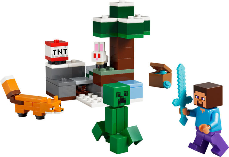 LEGO Minecraft Steve's Taiga Adventure Building Toy for Boys, Girls, & Kids, Ages 6 + - 21583