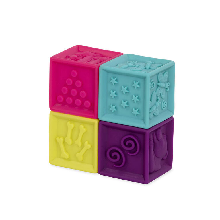 B. toys, One Two Squeeze, Baby Blocks