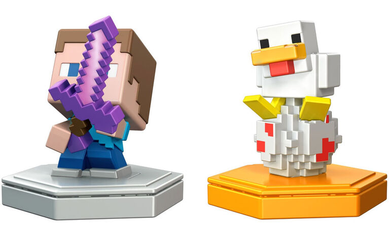 Minecraft Earth Boost Minis Attacking Steve Spawning Chicken Figures Toys R Us Canada