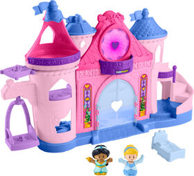 Disney Princess Magical Lights and Dancing Castle Little People Toddler Playset, 2 Figures