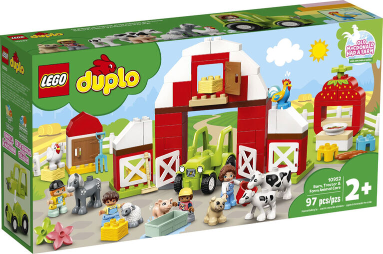 LEGO DUPLO Town La grange, le tracteur et les animaux de la ferme 10952 (97 pièces)