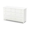 Little Smileys 6-Drawer Double Dresser- Pure White