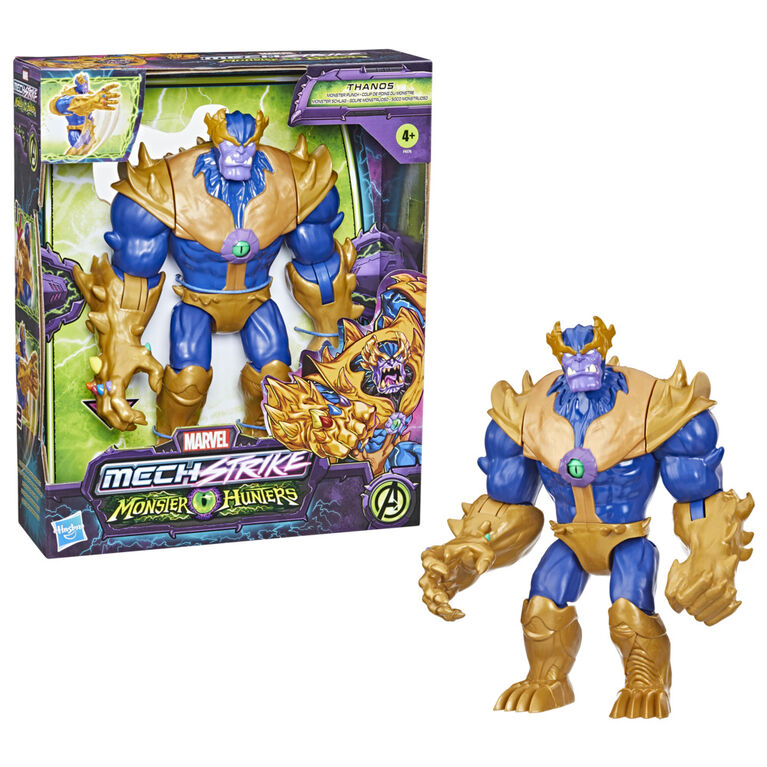 Marvel Avengers Mech Strike Monster Hunters Monster Punch Thanos Toy, 9-Inch-Scale Deluxe Action Figure