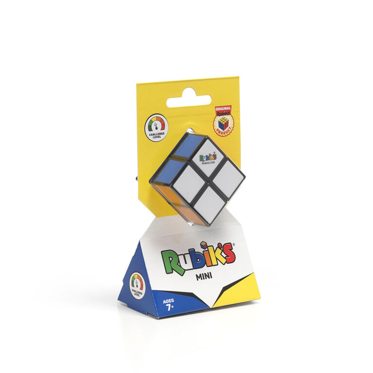 Rubik's Mini 2x2, 2x2 Classic Colour-Matching Puzzle, Pocket Size Brain-Teasing Puzzle Toy
