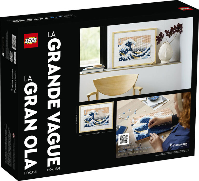 LEGO Art Hokusai - La grande vague; kit de construction d'oeuvre d'art, cadre décoratif 31208