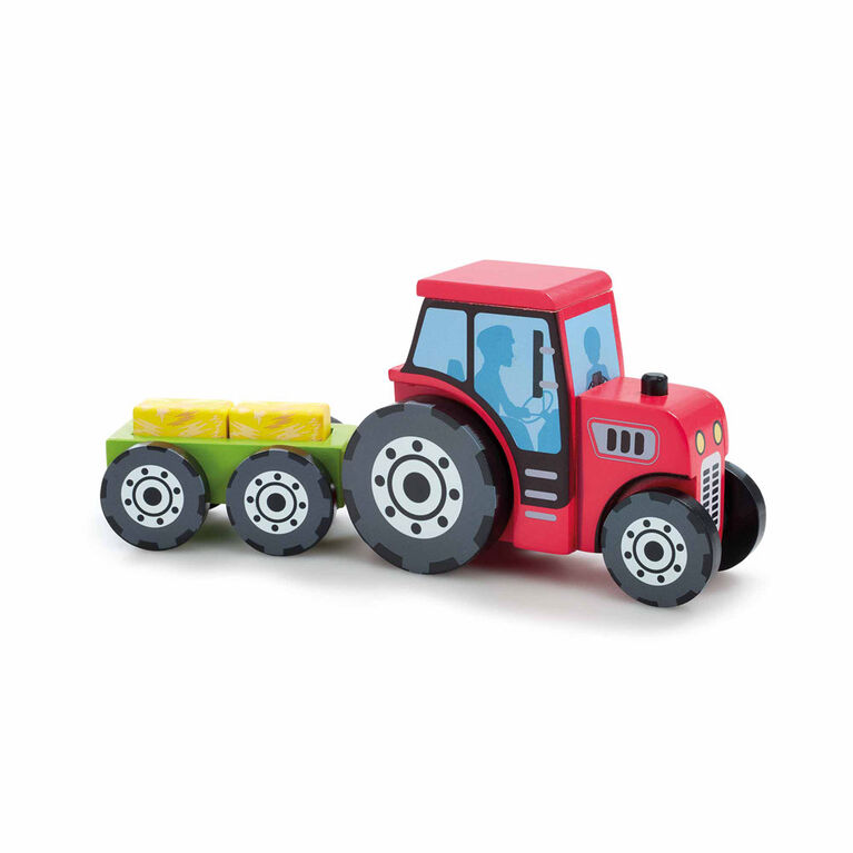 Early Learning Centre Wooden Tractor and Trailer - English Edition - R Exclusive
