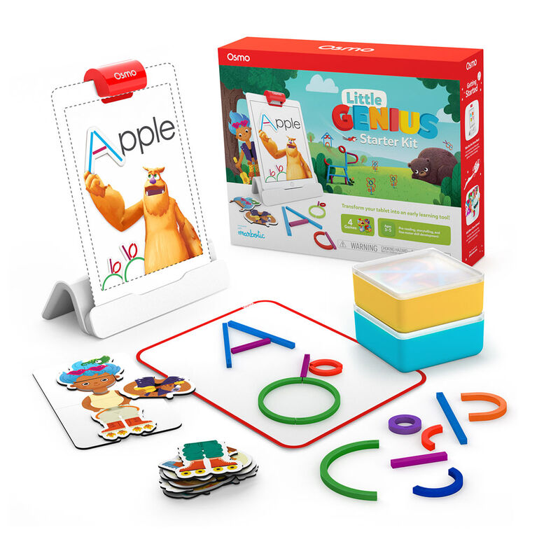 Osmo - Little Genius Starter Kit pour iPad - 4 jeux éducatifs - Jouet STIM (Base Osmo incluse)