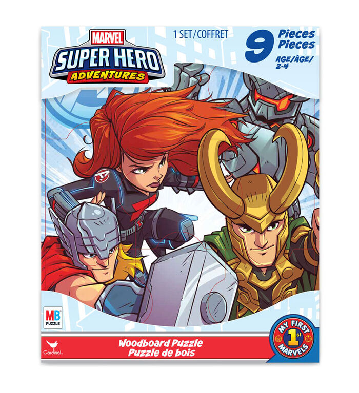 Marvel Super Hero Adventures - Puzzle en bois de 9 pièces