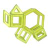 Guidecraft - Powerclix Creativity 40 Piece Set - Yellow