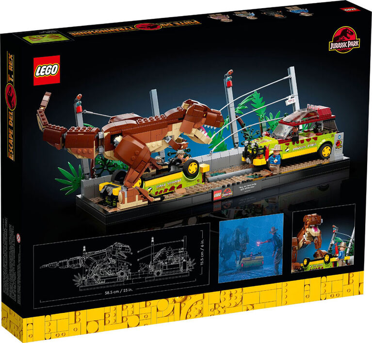 LEGO Jurassic Park L'évasion du T. rex 76956 Ensemble de construction (1 212 pièces) - Notre exclusivité