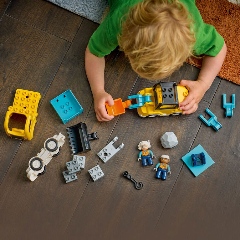 LEGO DUPLO Ma ville Les V&eacute;hicules de Chantier 3 en 1 avec 6 Options de V&eacute;hicules 10475
