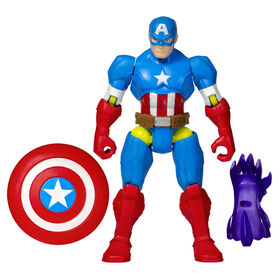 MixMashers Marvel Avengers, figurine Captain America à mélanger et combiner avec accessoires