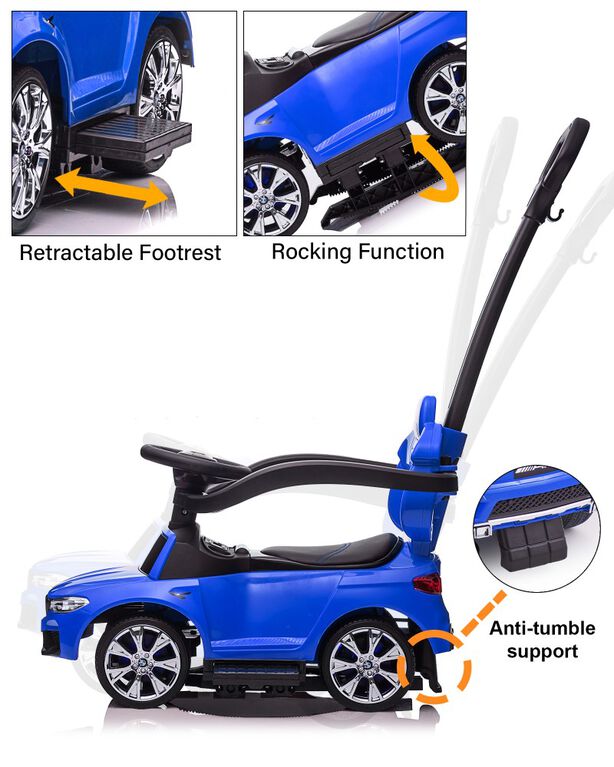 Voltz Toys BMW M5 4-In-1 Push Pedal Car, Blue