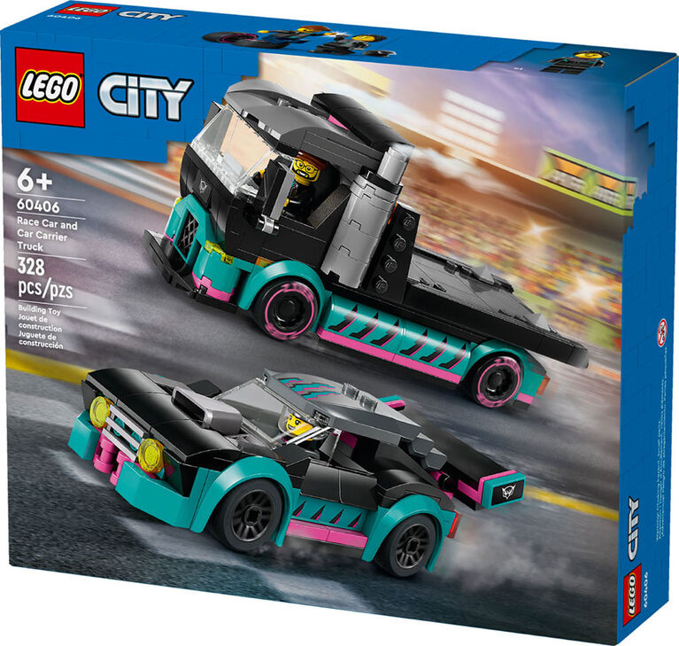 LEGO City Race Car and Car Carrier Truck Building Toy 60406