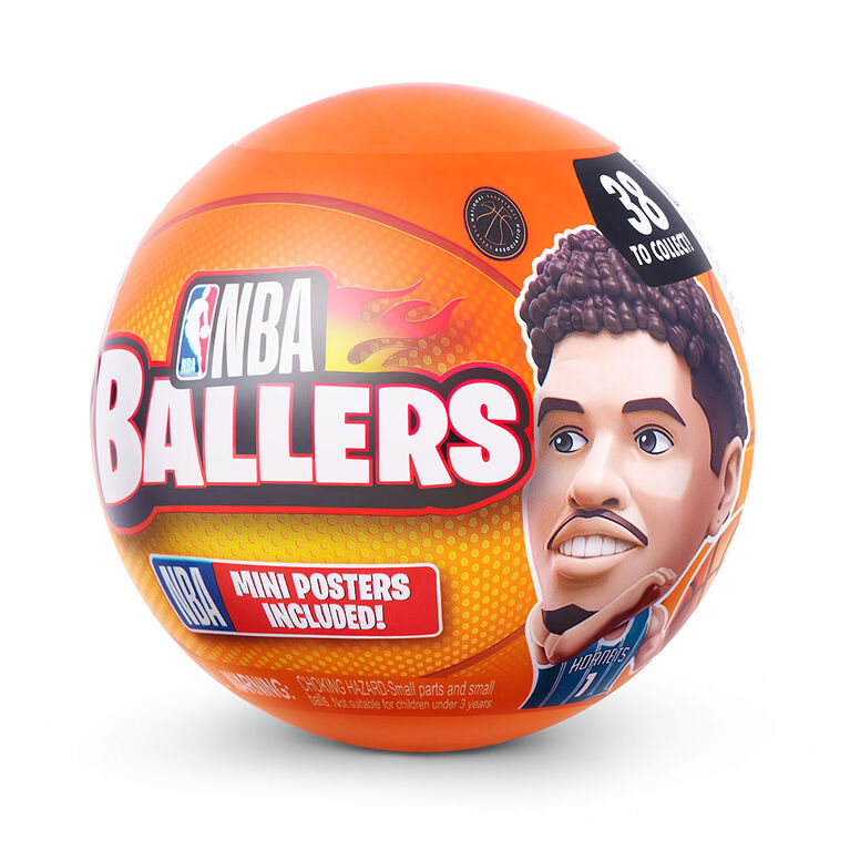 5 Surprise NBA Ballers - 1 par commande, la couleur peut varier (Chacun vendu séparément, sélectionné au hasard)