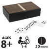 Legacy Deluxe Double-6 Dominoes, Classic Original Board Game Set of 28 Dominoes in Luxury Lined Wood Case