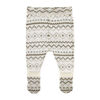 Rock a Bye Baby  Ensemble cardigan en tricot avec pieds : Fairisle crème 0-3 mois