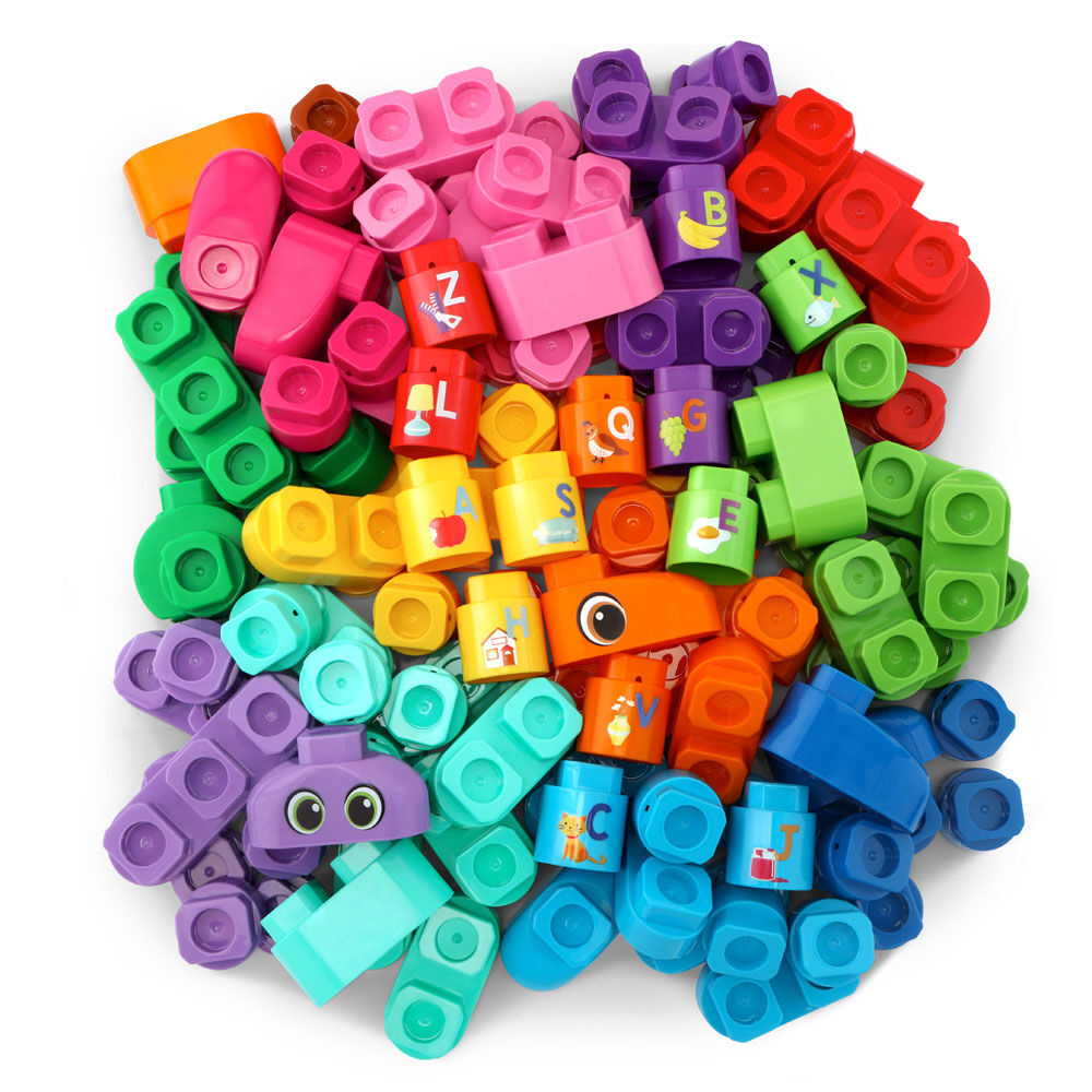 LeapFrog LeapBuilders 81 Piece Jumbo Blocks Box Pink English Edition