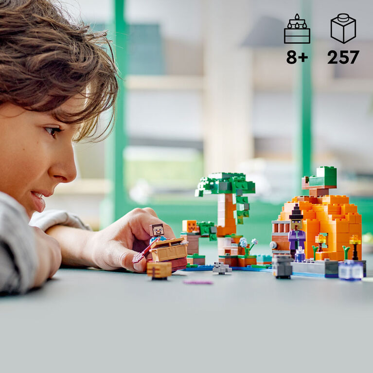 LEGO Minecraft La ferme de citrouilles 21248 ; Ensemble de jeu de construction (257 pièces)