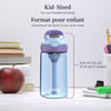 Bouteille d’eau antifuite et antidéversement pour enfants Contigo Aubrey avec paille, améthyste pervenche, 414 ml
