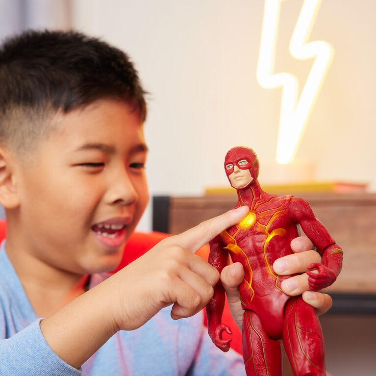 DC Comics, Speed Force The Flash Action Figure, 12-inch, Lights and 15+ Sounds, The Flash Movie Collectible