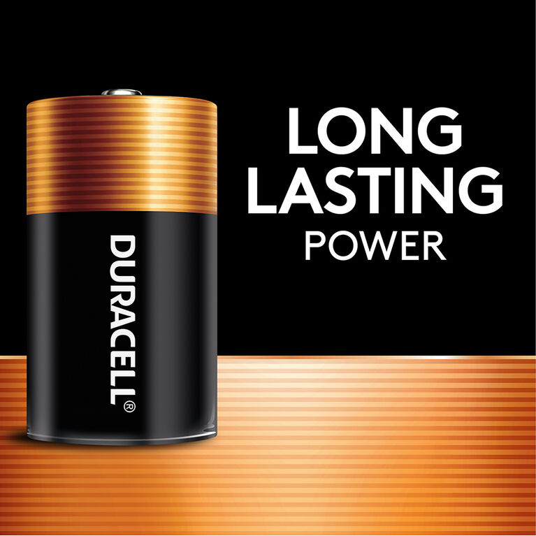 Piles Duracell coppertop Alcalines D - 4 unités