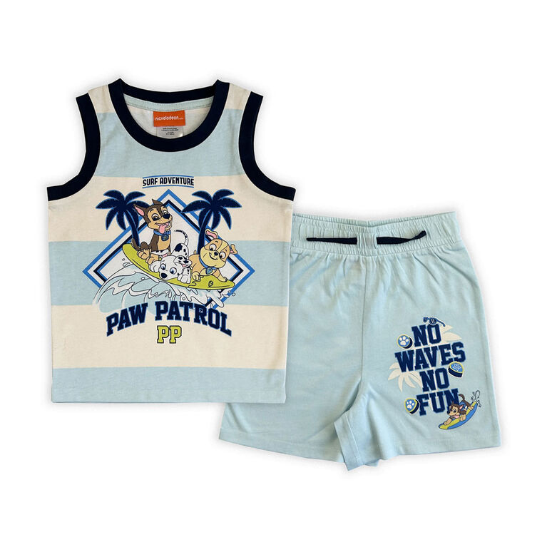 Paw Patrol 2 Piece Short Set - Teal 4T
