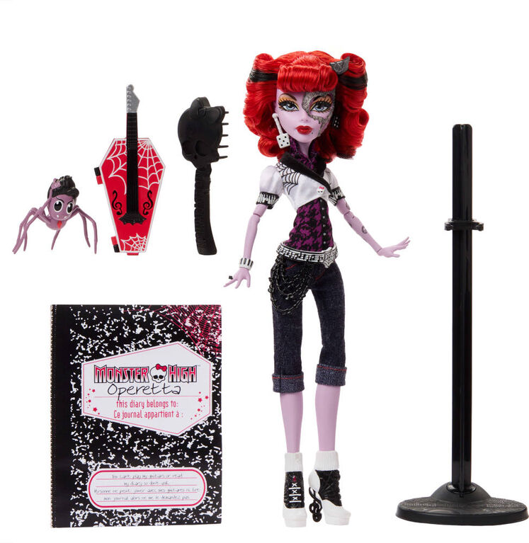Monster High Boo-riginal Creeproduction Operetta Doll with Diary, Doll Stand and Pet