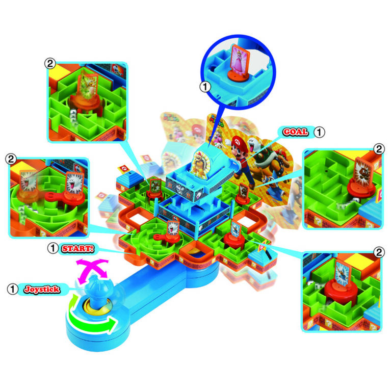 EPOCH Super Mario Adventure Game DX - Tabletop Skill and Action Game with  Collectible Action Figures