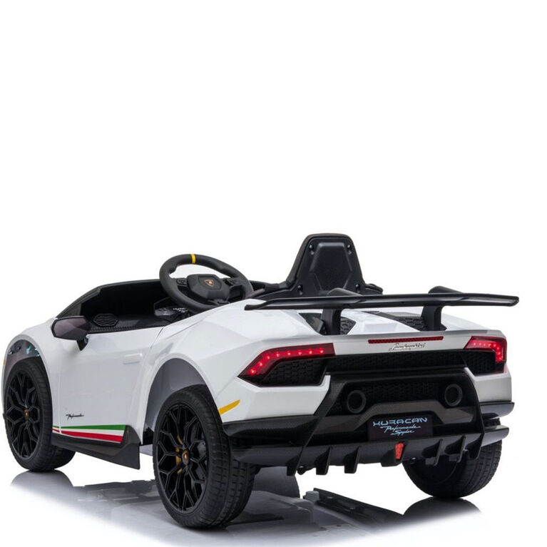 KIDSVIP 12V Lamborghini Huracan W/RC - White - English Edition   