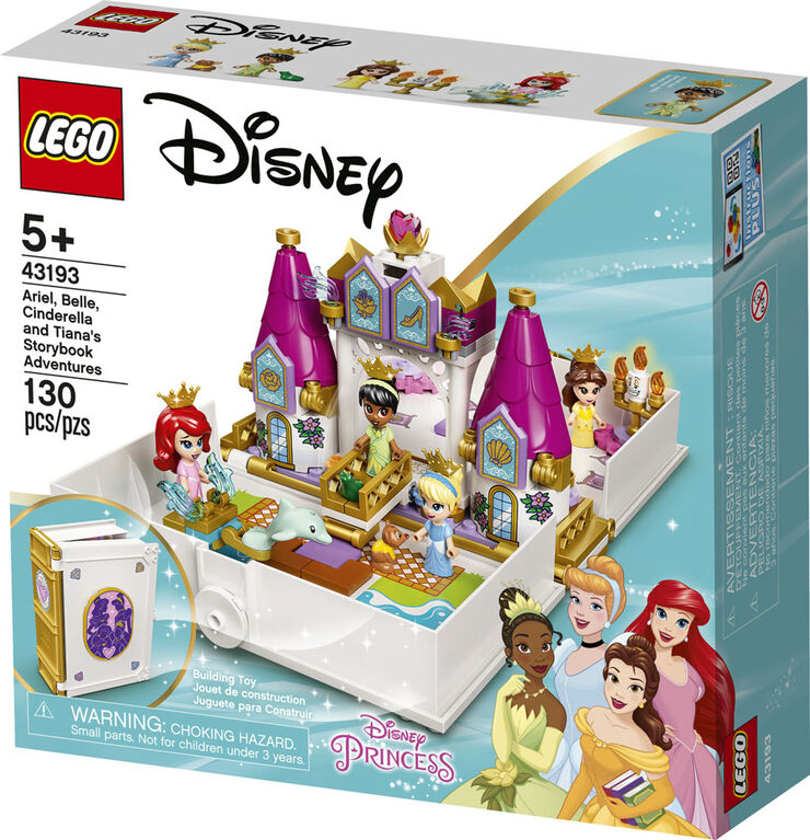 LEGO Disney Princess Ariel, Belle, Cinderella and Tiana's Storybook Adventures 43193 (130 pieces)