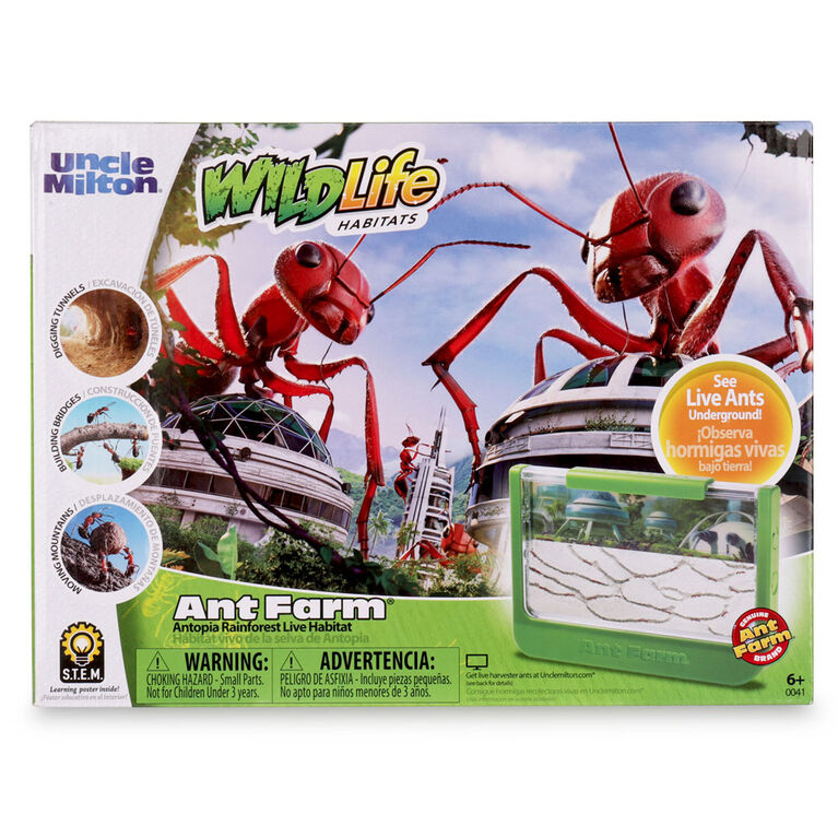 Uncle Milton Ant Farm Antopia Rainforest Ant Habitat