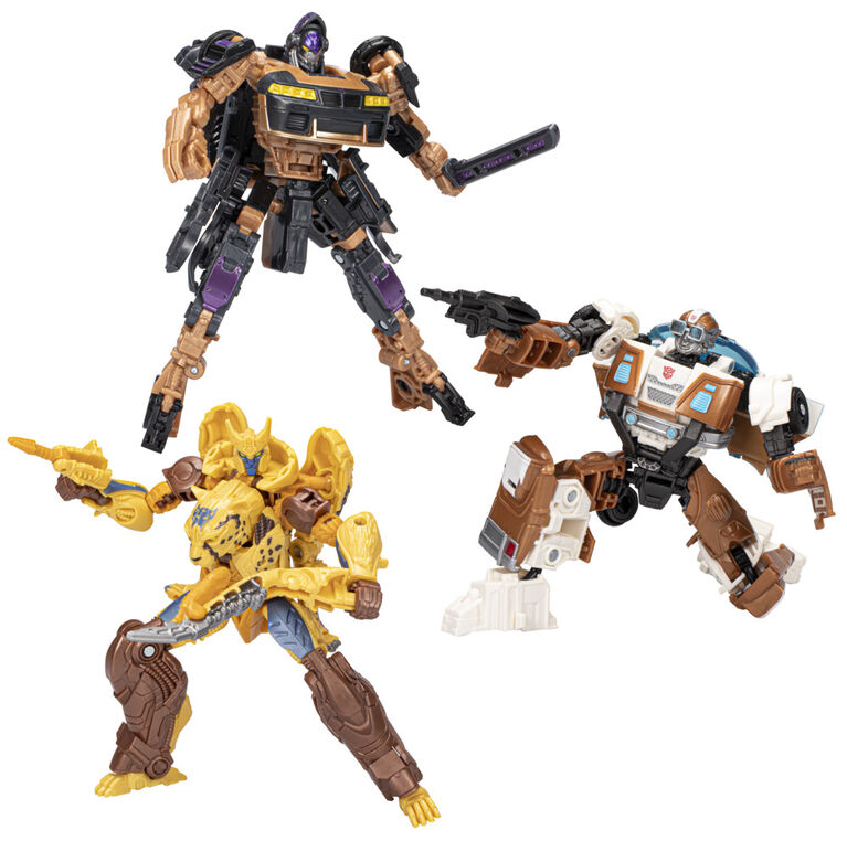 Transformers: Rise of the Beasts Buzzworthy Bumblebee Jungle Mission, Pack de 3 figurines de 12,5 cm - Notre exclusivité