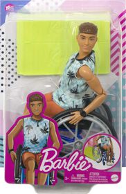Barbie - Ken - Fashionistas - Poupée, fauteuil roulant, rampe