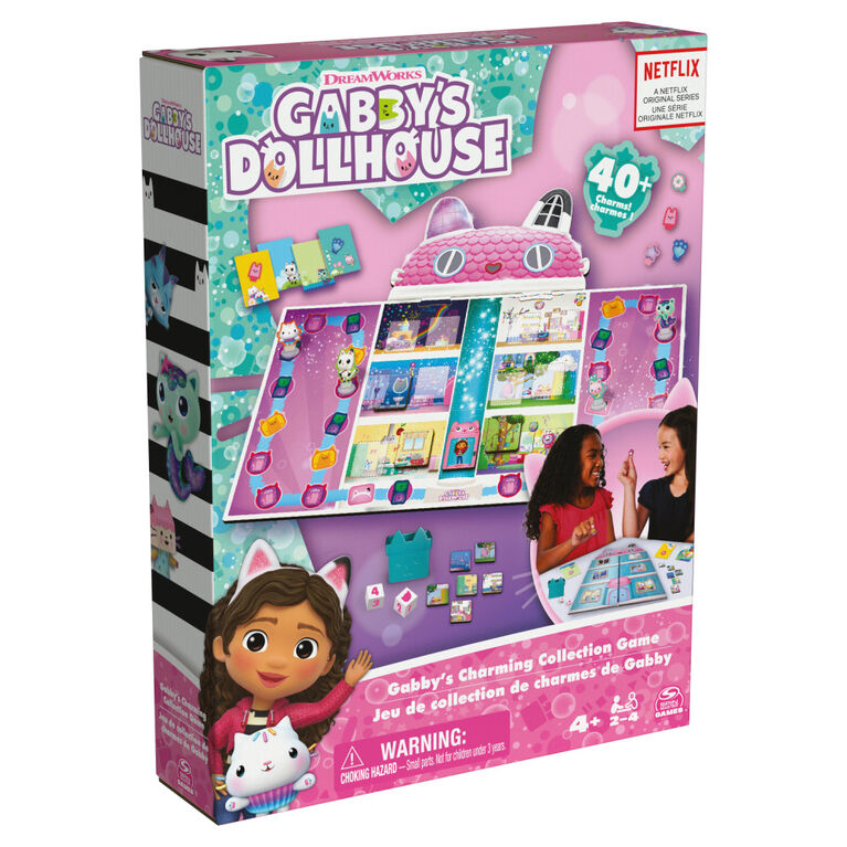 Gabby's Dollhouse, Charming Collection, Jeu de société pour enfant basé sur la série originale de Netflix Gabby et la maison magique