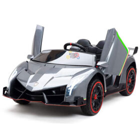 KidsVip 12V Lamborghini Veneno avec RC - Argent