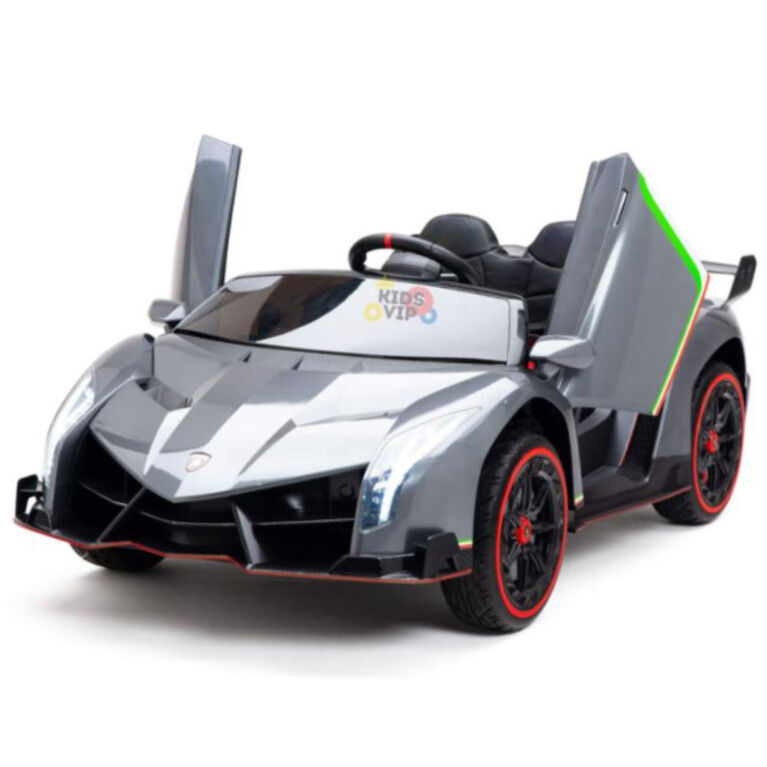 KidsVip 12V Lamborghini Veneno avec RC - Argent