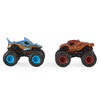 Monster Jam, Official Megalodon vs. Octob8er Color-Changing Die-Cast Monster Trucks, 1:64 Scale