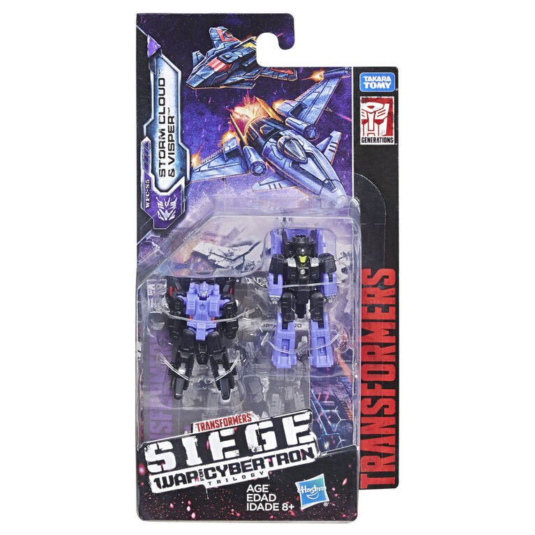 Transformers Generations War for Cybertron: Siege - Duo de figurines Micromaster Patrouille en avion Decepticon.