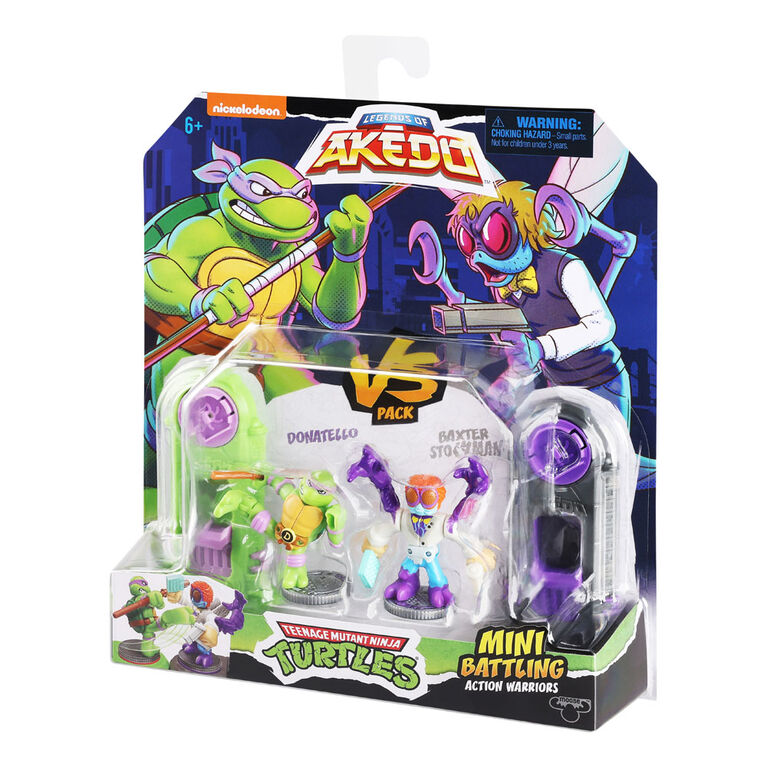 Akedo TMNT S1 Versus Pk Donatello Vs Baxter Stockman