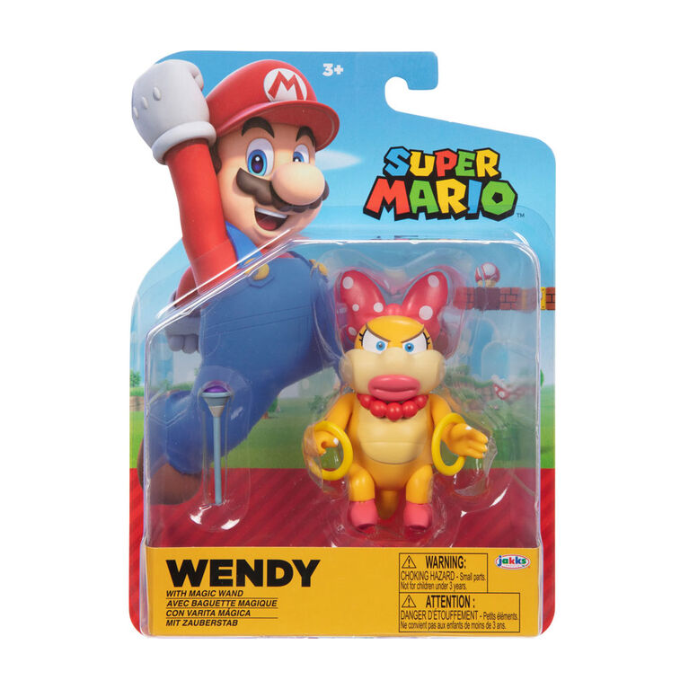 Super Mario 4 Inch Figure - Wendy Koopa with Wand