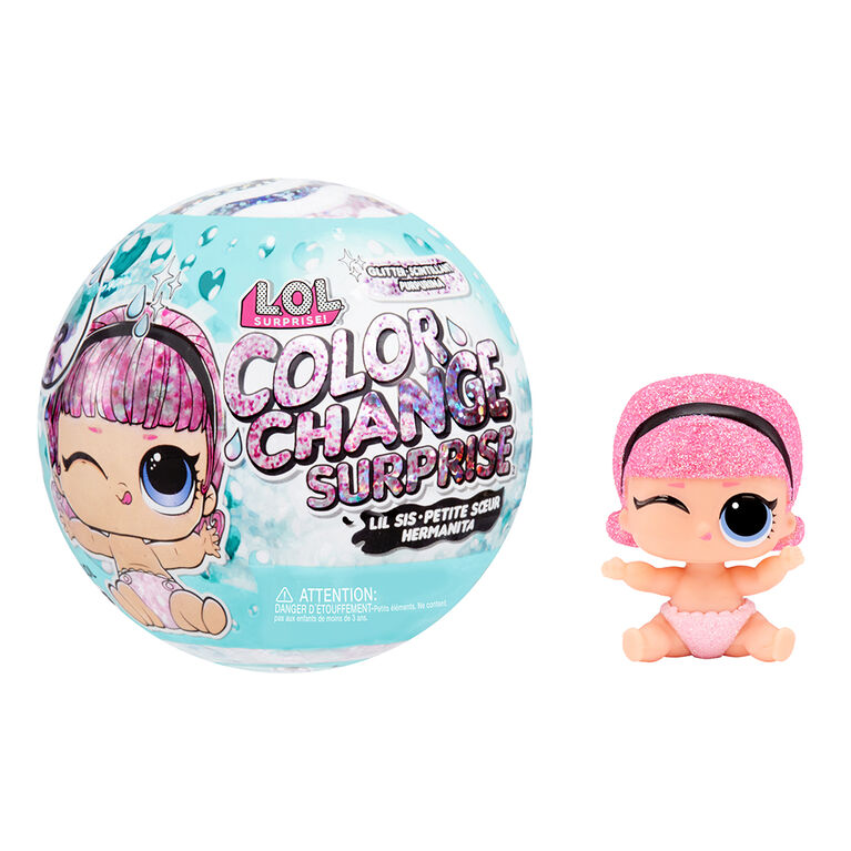 Petite soeur LOL Surprise Glitter Color Change avec 5 surprises