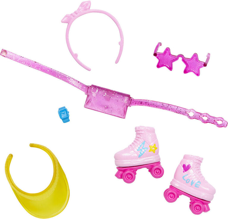 Barbie Day and Play Rollers Tendance, poupée et accessoires