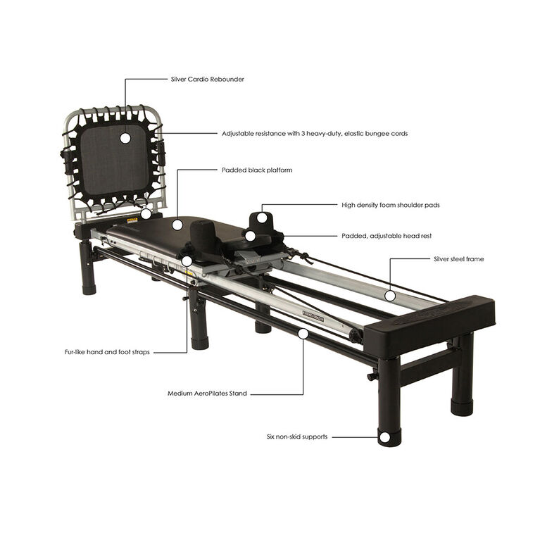 Stamina Products, AeroPilates Reformer 266, Noir - Édition anglaise