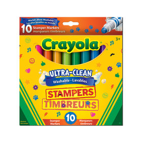 Crayola - 10 ct Ultra-Clean Washable Stamper Markers