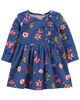 Carter's Butterfly Jersey Dress Blue  6M