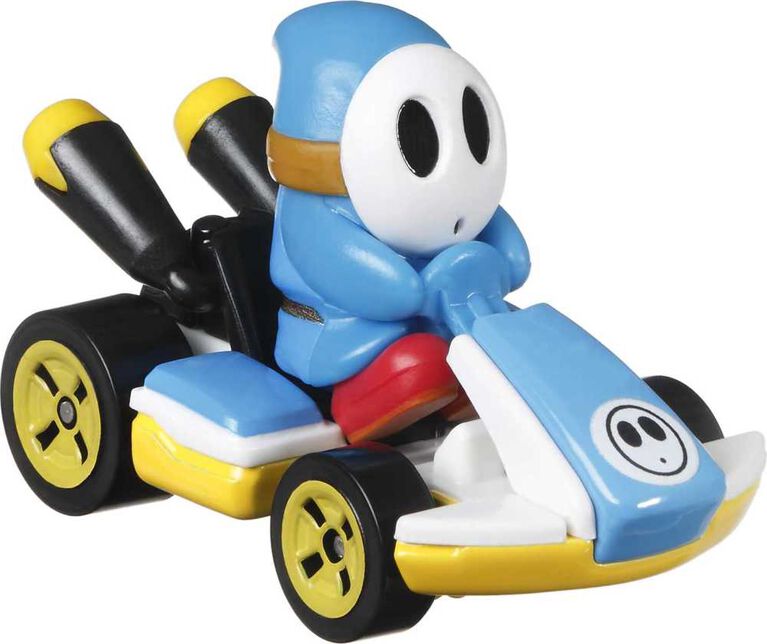 Hot Wheels Mario Kart Shy Guy Standard Kart, Light-Blue