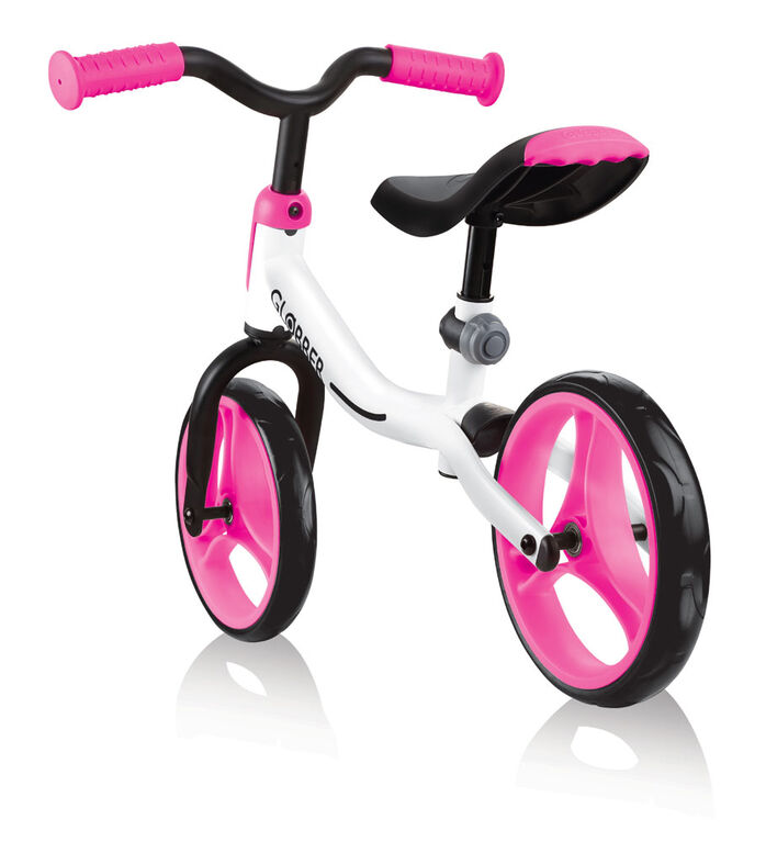 GO Balance Bike - White/Neon Pink