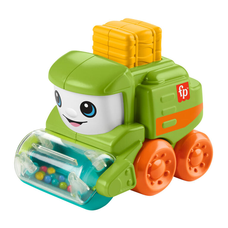 Fisher-Price -Moissonneuse, jouet à pousser pour bébés, motricité fine